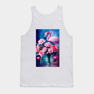 The Flamingo And The Roses Tank Top